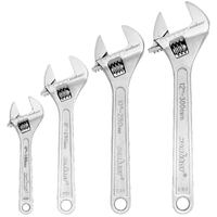 4Pc Adjustable Wrench Set Heavy Duty Shifter Spanner Wide Open Jaw 6"/8"/10"/12"