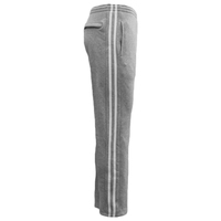 Men's Fleece Casual Sports Track Pants w Zip Pocket Striped Sweat Trousers S-6XL, Light Grey, XL