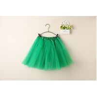 New Adults Tulle Tutu Skirt Dressup Party Costume Ballet Womens Girls Dance Wear, Green, Kids