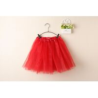 New Adults Tulle Tutu Skirt Dressup Party Costume Ballet Womens Girls Dance Wear, Red, Kids