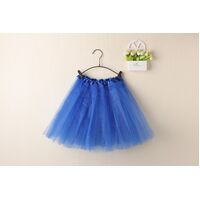 New Adults Tulle Tutu Skirt Dressup Party Costume Ballet Womens Girls Dance Wear, Royal Blue, Kids