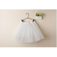 New Adults Tulle Tutu Skirt Dressup Party Costume Ballet Womens Girls Dance Wear, White Colour, Adults