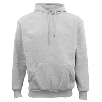 Adult Unisex Men's Basic Plain Hoodie Pullover Sweater Sweatshirt Jumper XS-8XL, Light Grey, XL