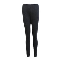 Womens Merino Wool Top Pants Thermal Leggings Long Johns Underwear Pajamas, Women's Leggings - Black, 14-16