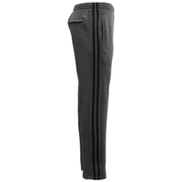 Men's Fleece Casual Sports Track Pants w Zip Pocket Striped Sweat Trousers S-6XL, Dark Grey, 4XL