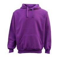 Adult Unisex Men's Basic Plain Hoodie Pullover Sweater Sweatshirt Jumper XS-8XL, Purple, 4XL