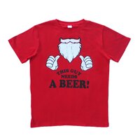 New Funny Adult Xmas Christmas T Shirt Tee Mens Womens 100% Cotton Jolly Ugly, This Guy Needs a Beer!, 2XL