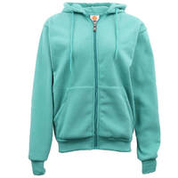 Adult Unisex Zip Plain Fleece Hoodie Hooded Jacket Mens Sweatshirt Jumper XS-8XL, Teal, XL