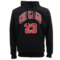 Men's Fleece Pullover Hoodie Jacket Sports Jumper Jersey Chicago Golden State, Black - Chicago 23, XL