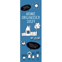 Family Home Organiser 2024 Slimline Slim Wall Calendar Hanging Planner New Year