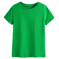 Adult 100% Cotton T-Shirt Unisex Men's Basic Plain Blank Crew Tee Tops Shirts, Green, S