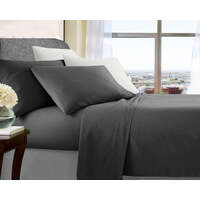 ultra soft microfibre sheet set queen charcoal