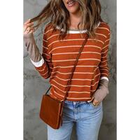 Azura Exchange Color Block Rib Knit Striped Pullover - XL