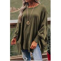 Azura Exchange Oversized Patchwork Drop Shoulder Top - M