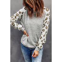 Azura Exchange Leopard Print Long Sleeve Top - S