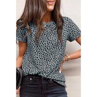 Azura Exchange Cheetah Print Short Sleeve T Shirt - M