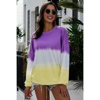 Azura Exchange Color Block Tie Dye Pullover Sweatshirt - M