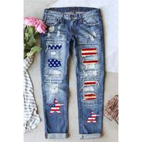 Azura Exchange American Flag Graphic Jeans - S