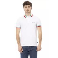 Embroidered Tricolor Collar Polo Shirt L Men