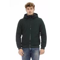 Threaded Pocket Jacket with Double Breasted Closure and Logo Zipper Pull 2XL Men