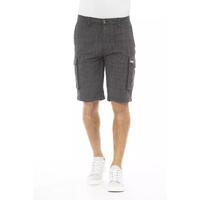 Cargo Shorts with Front Zipper and Button Closure W30 US Men