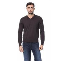 Embroidered Merino Wool Crew Neck Sweater L Men