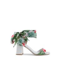 Silk Printed Heeled Sandal - 37 EU