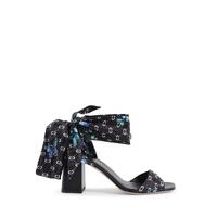 Silk Printed Heeled Sandal - 39.5 EU