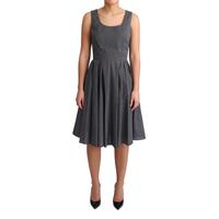 Sleeveless A-line Dress with Polka Dot Pattern 44 IT Women