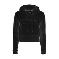 Black Logo Rhinestone Hoodie for Women M Women