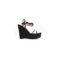 Wedge Sandal with Ankle Strap and Transparent Band 37 EU Women