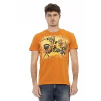 Printed Short Sleeve T-shirt with Round Neck L Men