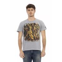 Short Sleeve T-shirt with Round Neck and Front Print M Men