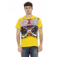 Front Print Short Sleeve T-shirt with Round Neck 3XL Men