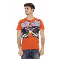 Short Sleeve Round Neck T-shirt with Front Print 3XL Men