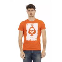 Short Sleeve T-shirt with Round Neck and Front Print L Men