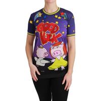 Gorgeous Dolce & Gabbana Year of the Pig 2019 T-shirt 36 IT Women