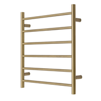 Premium Brushed Gold Towel Rack - 6 Bars, Round Design, AU Standard, 650x620mm Wide