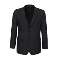 Mens Single Breasted 2 Button Suit Jacket Work Business - Pin Striped - Charcoal - 132