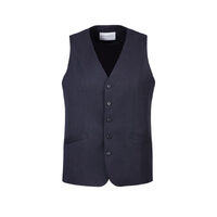 Mens Bamboo Blend Longline Vest Waistcoat w/ Stretch Business Forrnal Dress - Navy - 117