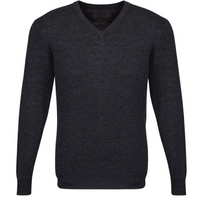 Mens Advatex Varesa Wool Pullover Jumper Cardigan V Neck - Charcoal - XS