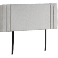 Linen Fabric Double Bed Deluxe Headboard Bedhead - Beige