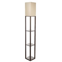 Shelf Floor Lamp - Shade Diffused Light Source with Open-Box Shelves