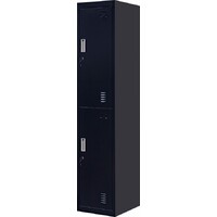 2-Door Vertical Locker for Office Gym Shed School Home Storage