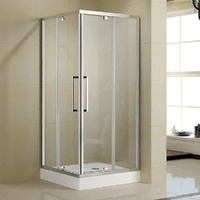 Adjustable 900x1100mm Double Sliding Door Glass Shower Screen in Chrome