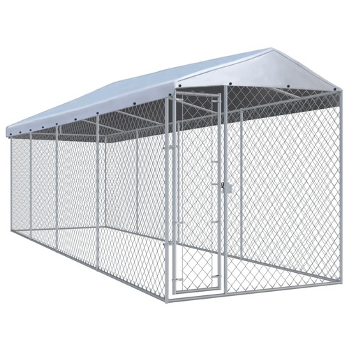 Outdoor Dog Kennel with Roof 760x190x225 cm