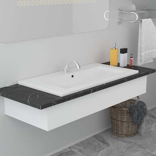 Built-in Basin 81x39.5x18.5 cm Ceramic White