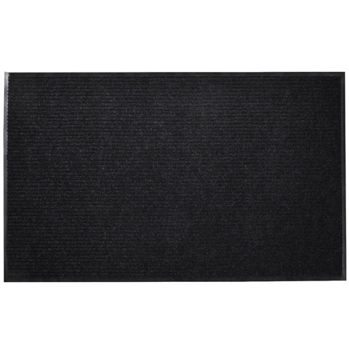 Black PVC Door Mat 120 x 180 cm 