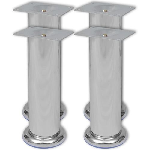 Round Sofa Legs 4 pcs Chrome 180 mm