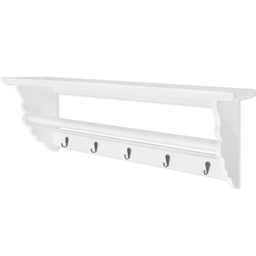 Coat Rack MDF White Baroque Style